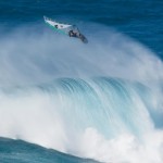 Going for the back loop at Jaws