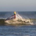 Pulling a 360 back inside the wave at The Point