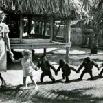 child walking monkeys