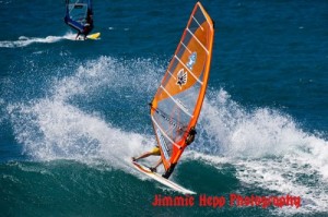 Kevin throws buckets off spray with his rail.