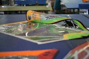 The panels start to come together and resemble a sail.