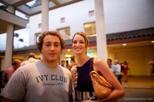 At the couture hawaii show-- in the back of course.