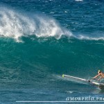 Cranking a bottom turn.