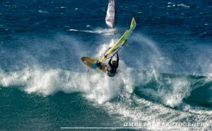 Hitting the Hookipa lip!