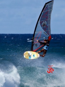 Twisting an air off-the-lip.