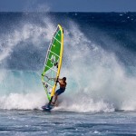 Throwing some spray off the lip on a single fin.