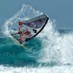 Throwing the tail out in a cutback.