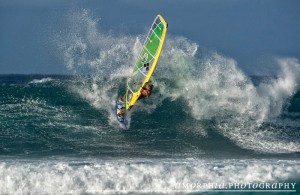 Hitting the lip and leaving a mark.