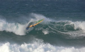 Hitting the lip on one of them.