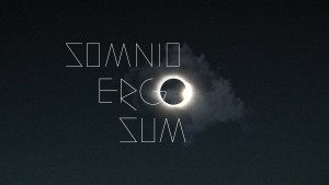 Somnio ergo sum: I dream therefore I am.