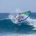Testing a new sail on a taka.