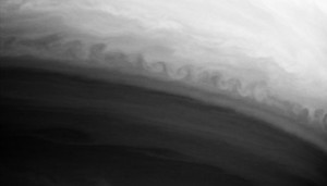 Kelvin-Helmholtz waves in Saturn's surface. Waves are everywhere!