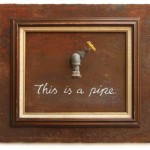 I really like the echoes of Rene Magritte's "Ceci n'est pas une pipe"... so here's another one.