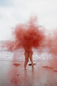 And here we find an explosion of romance on the beach.