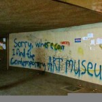 It's smeared on the walls.