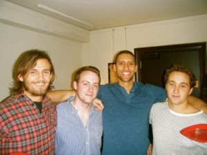 Hanging out at Princeton with friends and old roommates, who are also friends.