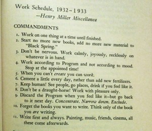 Regiment, regiment, regiment is the food for creativity, somehow.