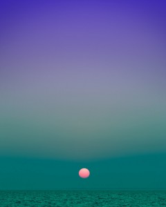 The sun sinks forever into the sea.