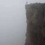 The Wanderer sees the flat boredom of the world sublimate into the Romantic-- held impossibly high, supported even by the fog.