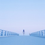 Keep walking on into the blue, guided but not knowing where to.