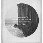 This is why I bathe in the sea constantly-- keeping the salt and sand with me always.