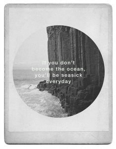 This is why I bathe in the sea constantly-- keeping the salt and sand with me always.