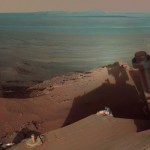 He sees his shadow on Mars.