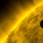 Venus shows her form as the beauty mark of the sun.
