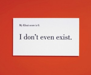 There exists an alternative universe where Klout scores matter.