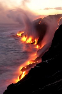 The birth of an island begins with fire.