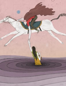 The hero reaches down to bring her up. But what if he can't reach low enough?